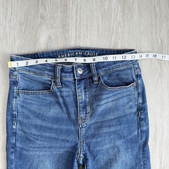American Eagle Jeans Skinny Next Level Stretch Blue Women's Size 2 EUC - Picture 8 of 13